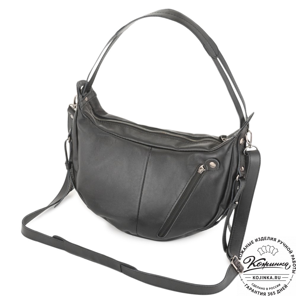 Женская кожаная сумка "Техас" (черная)