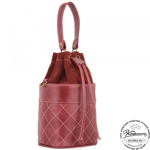Женская кожаная сумка "Жизель" (бордо). фото 1