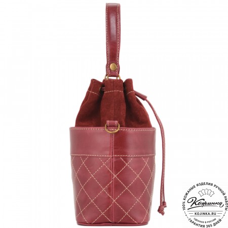 Женская кожаная сумка "Жизель" (бордо)