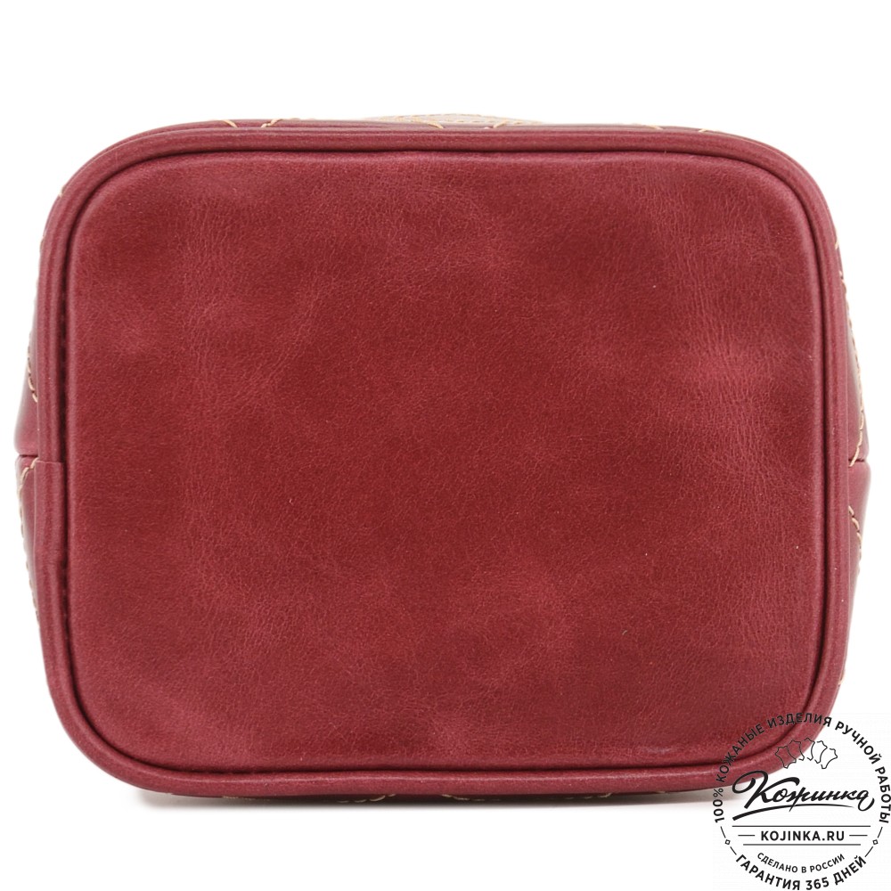 Женская кожаная сумка "Жизель" (бордо)