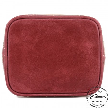 Женская кожаная сумка "Жизель" (бордо)