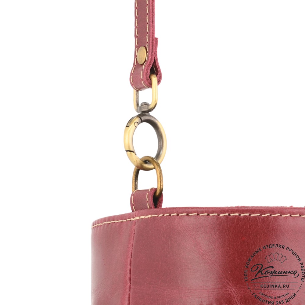 Женская кожаная сумка "Жизель" (бордо)