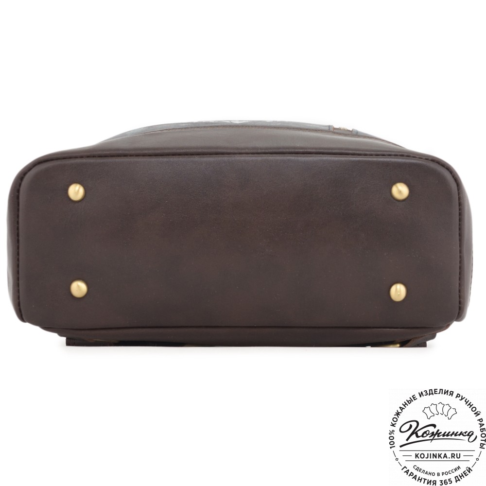 Кожаный рюкзак "Дрезден" "Волк" (коричневая гладкая кожа)