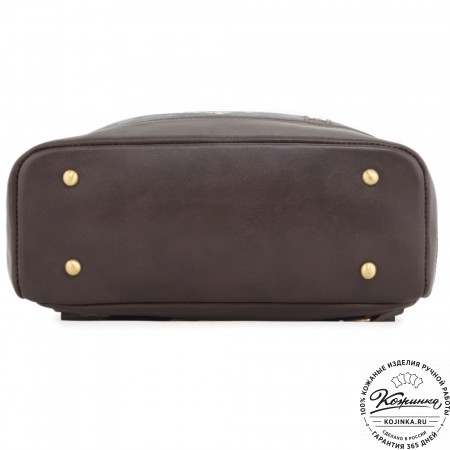 Кожаный рюкзак "Дрезден" "Волк" (коричневая гладкая кожа)