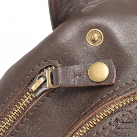 Кожаный рюкзак "Дрезден" "Волк" (коричневая гладкая кожа)