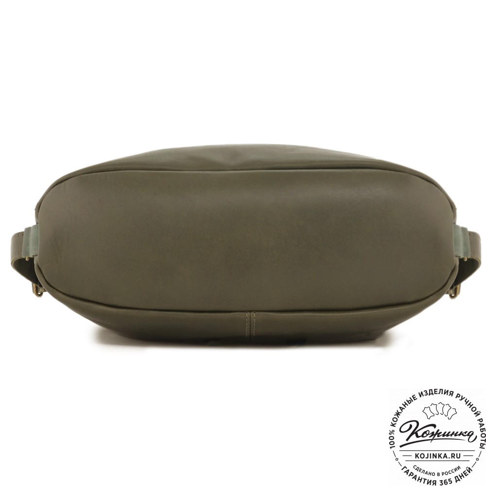 Женская кожаная сумка-трансформер "Ливадия" (хаки гладкая кожа) 