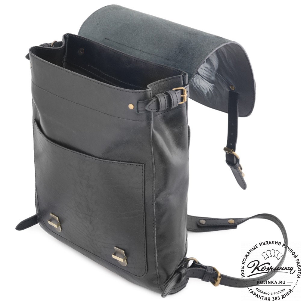 Кожаный рюкзак "Рафаэль""Лев" (черный)