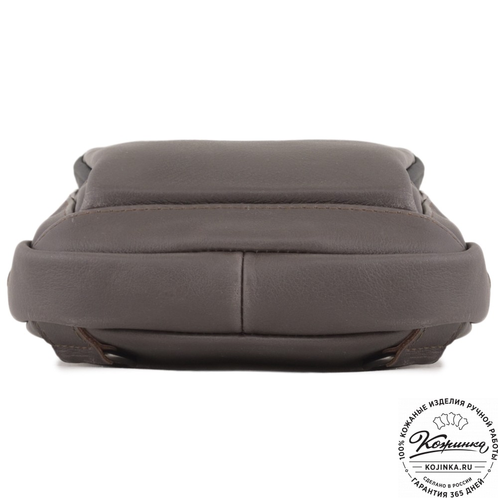 Кожаная сумка на грудь "Вульф" (темно-коричневый)