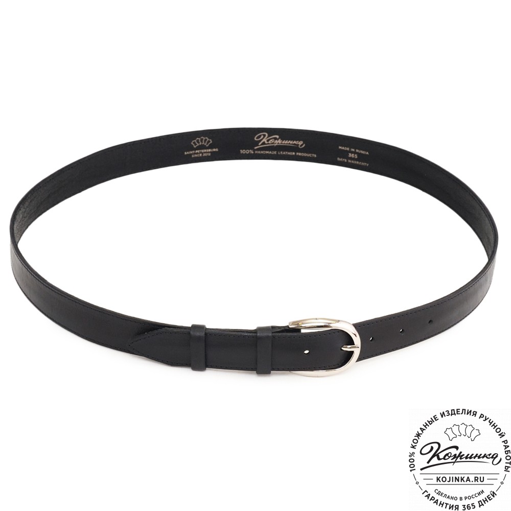  Кожаный ремень "Меган нью" (черный)