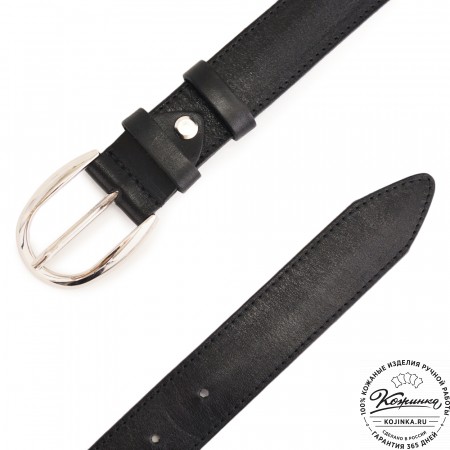 Кожаный ремень "Меган нью" (черный)