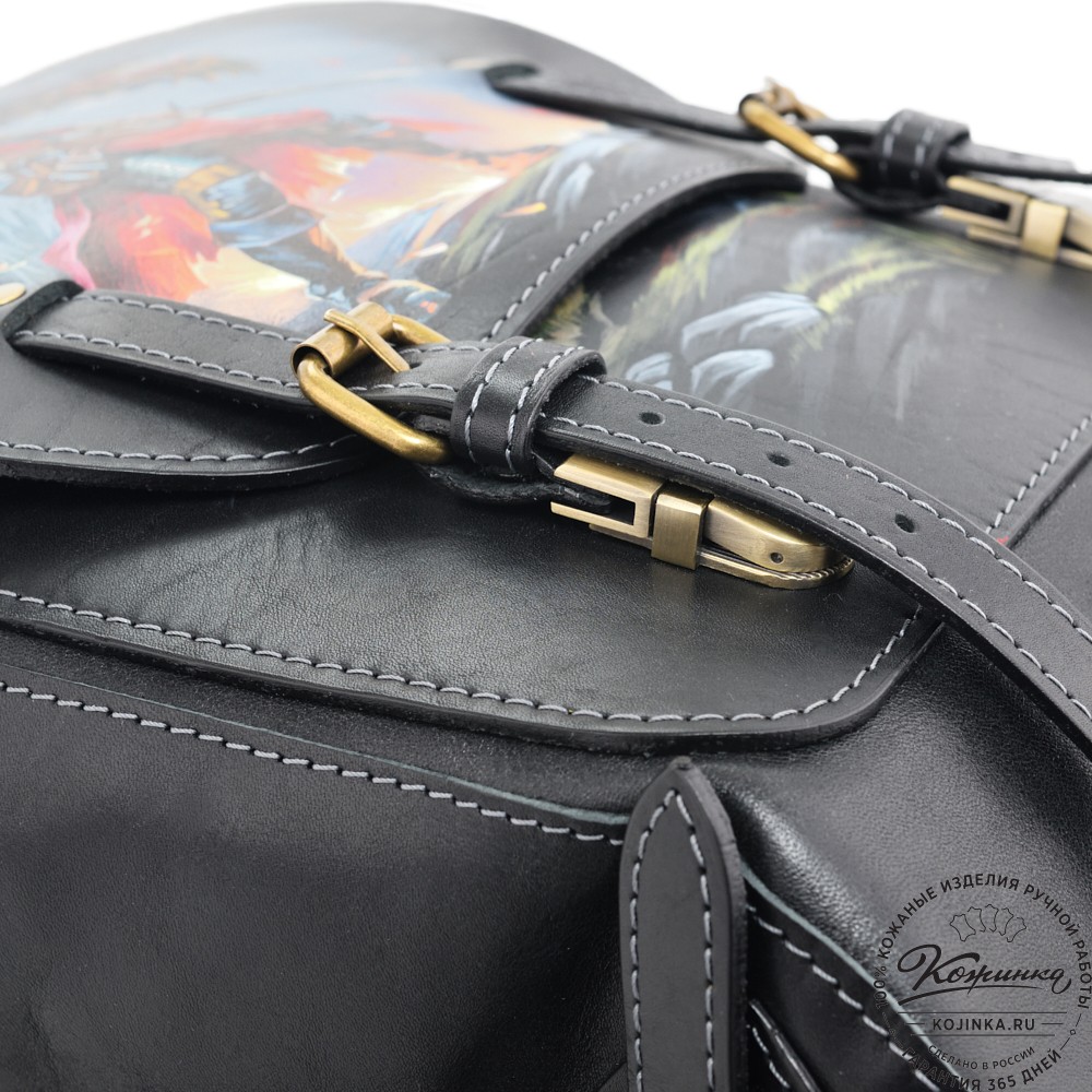 Кожаный рюкзак "Рафаэль""Ведьмак" (черный)