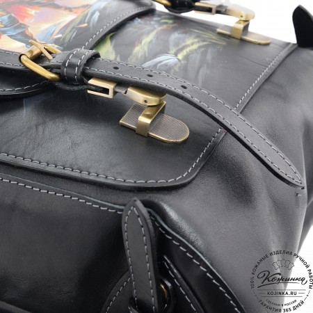 Кожаный рюкзак "Рафаэль""Ведьмак" (черный)