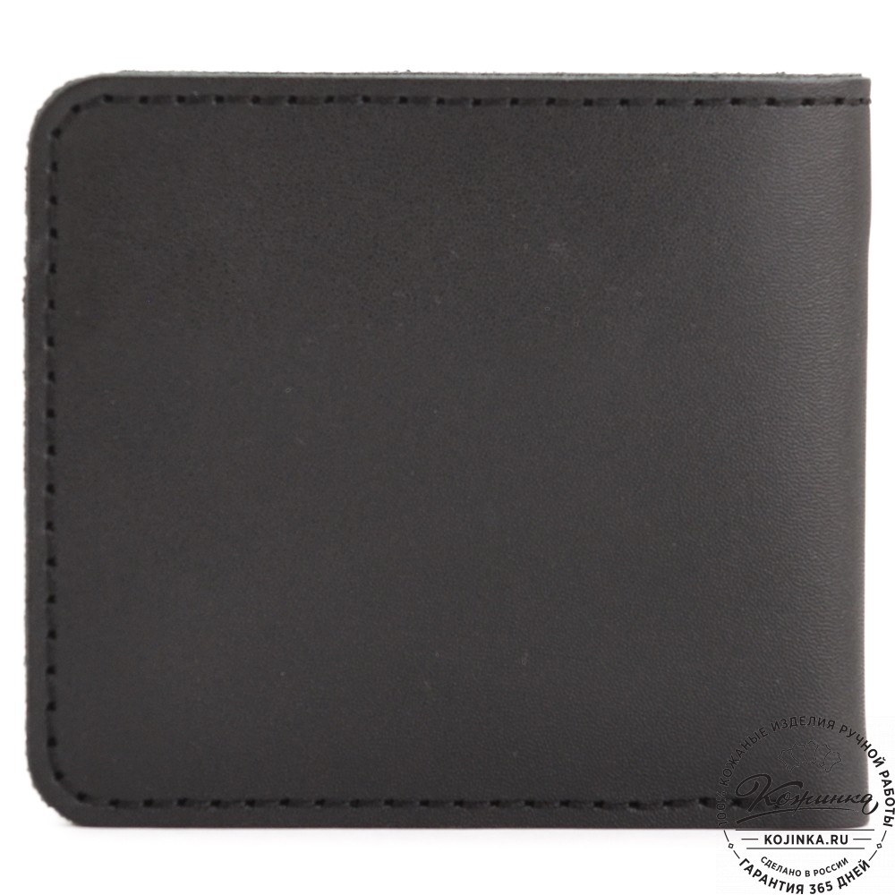  Кожаный бумажник "Рокки" "Волк" (черный)