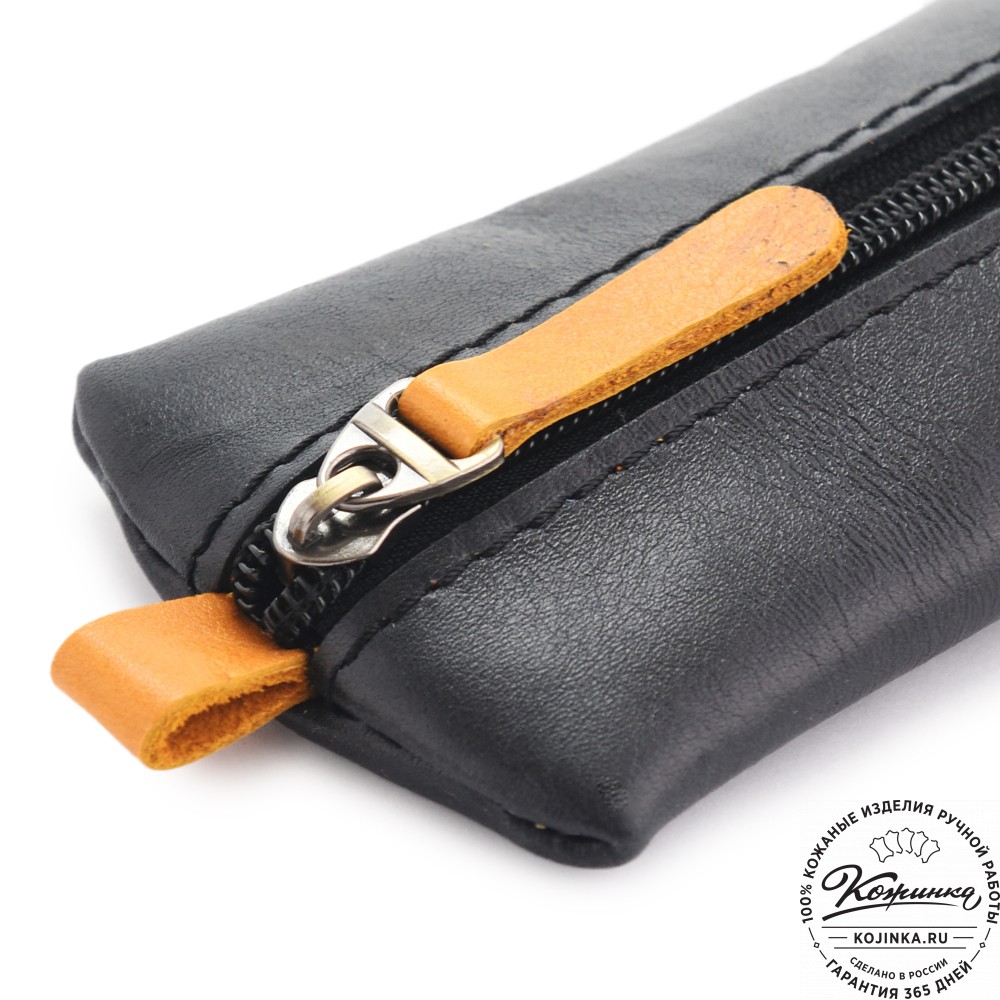 Кожаная ключница «Соло» "Часы" (черный) 