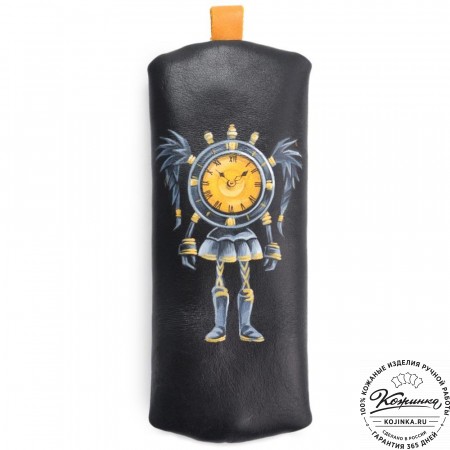  Кожаная ключница «Соло» "Часы" (черный) 
