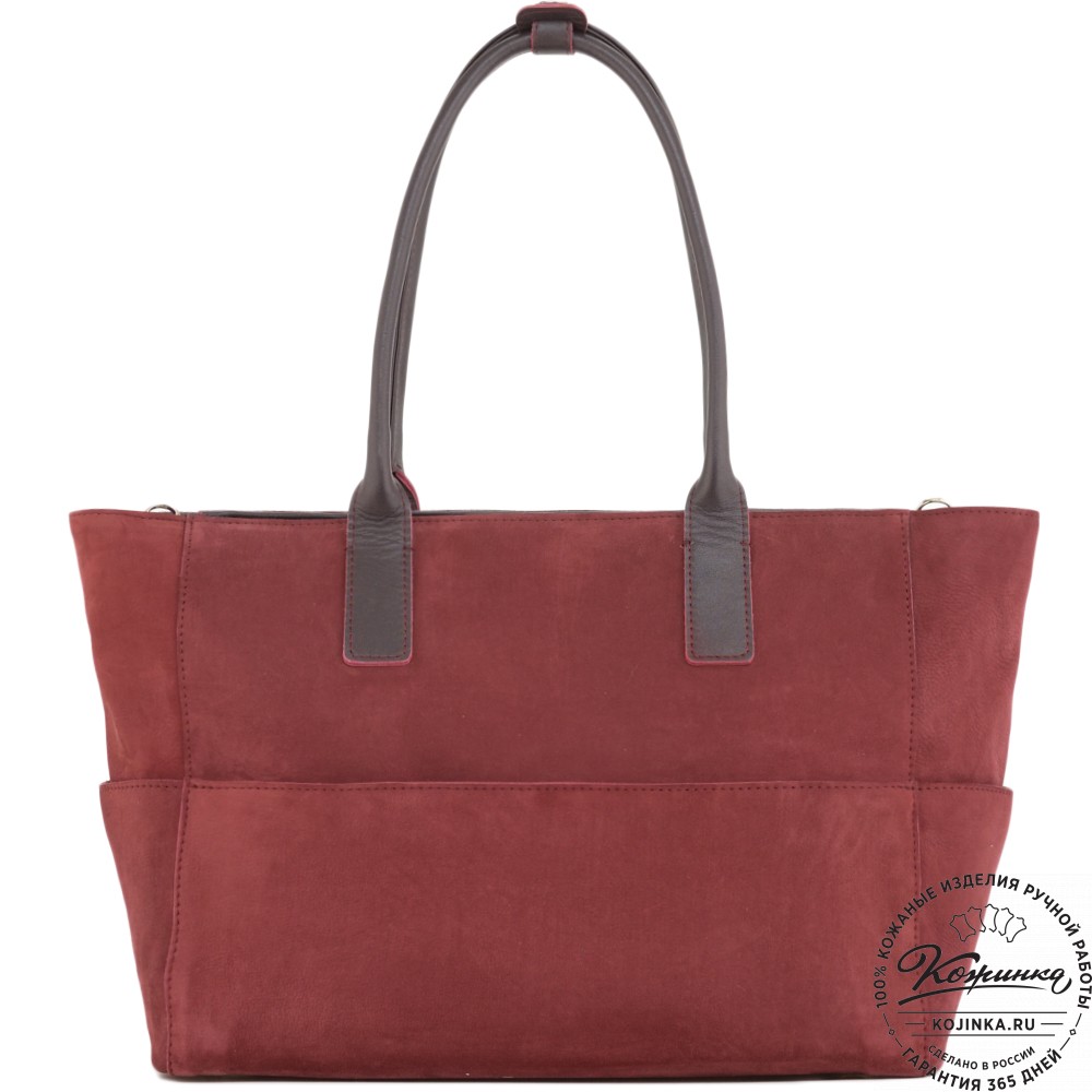 Кожаная женская сумка "Калипсо" (бордо)