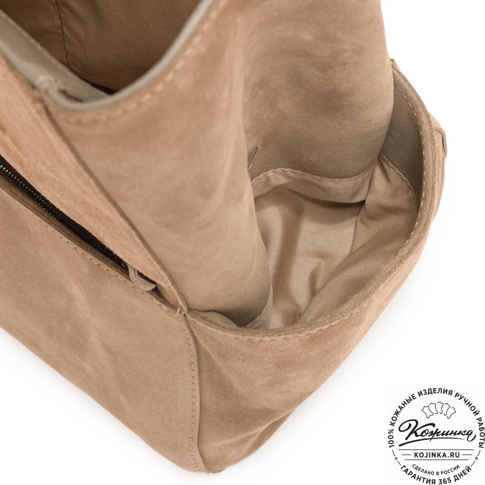 Кожаная женская сумка "Калипсо" (капучино)