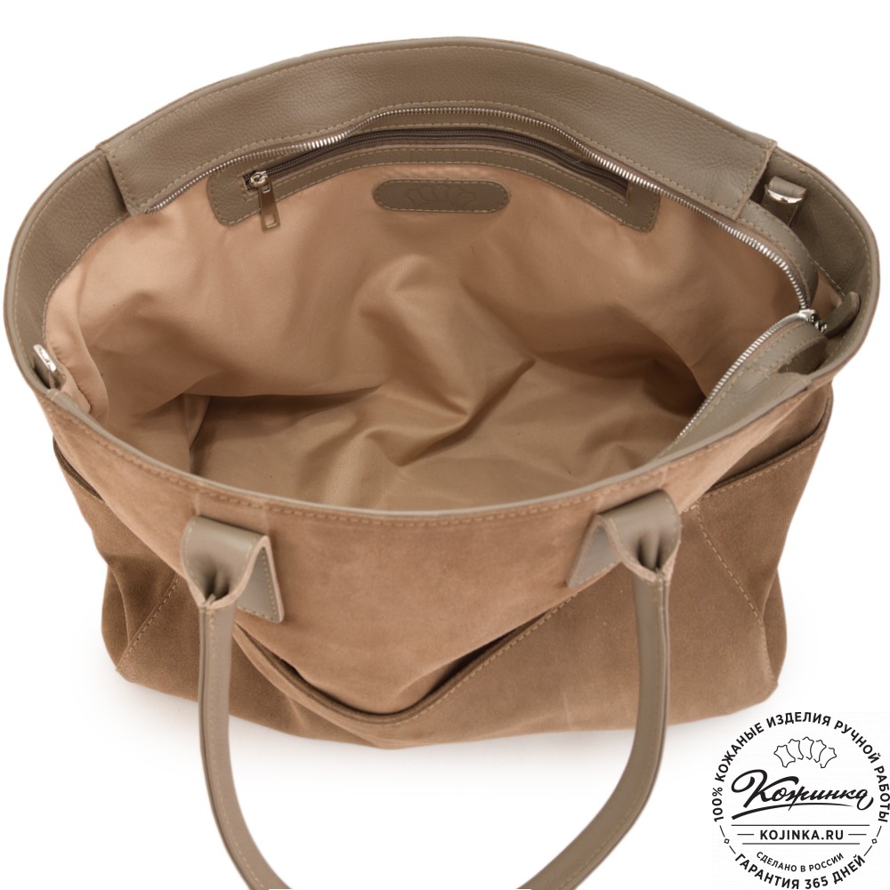 Кожаная женская сумка "Калипсо" (капучино)