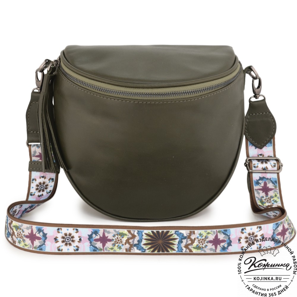 Женская кожаная сумка "Либерти" (хаки)