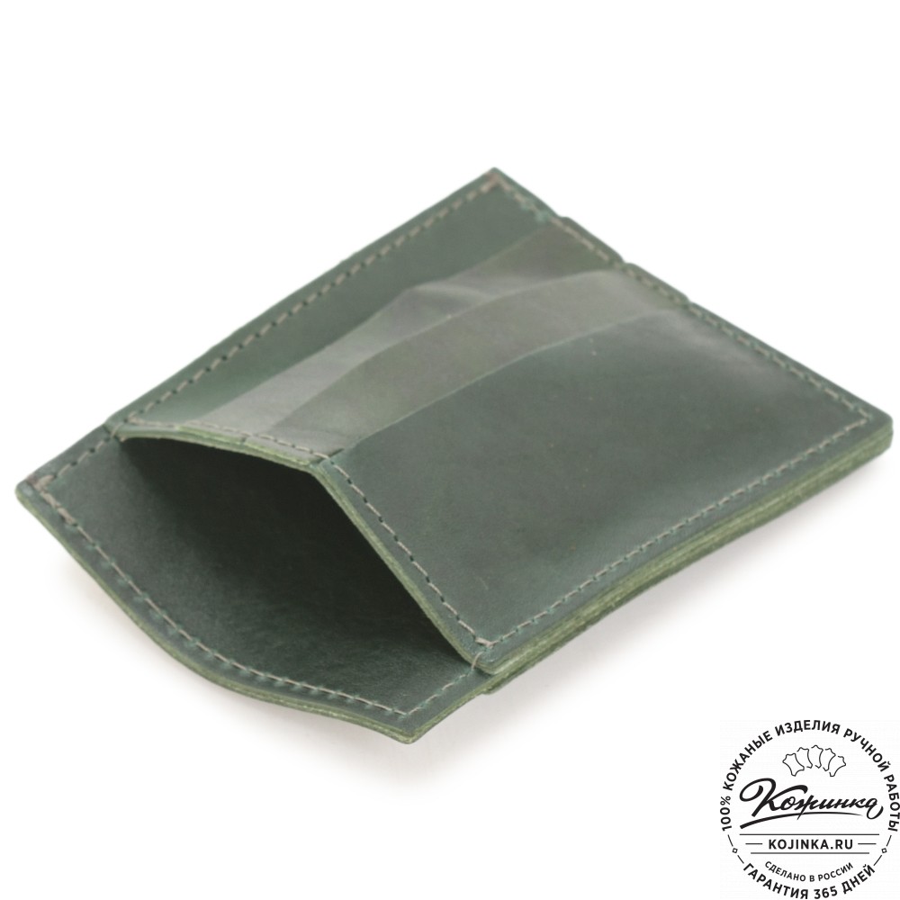Кожаный футляр для карт "Мэри" (зеленый) 