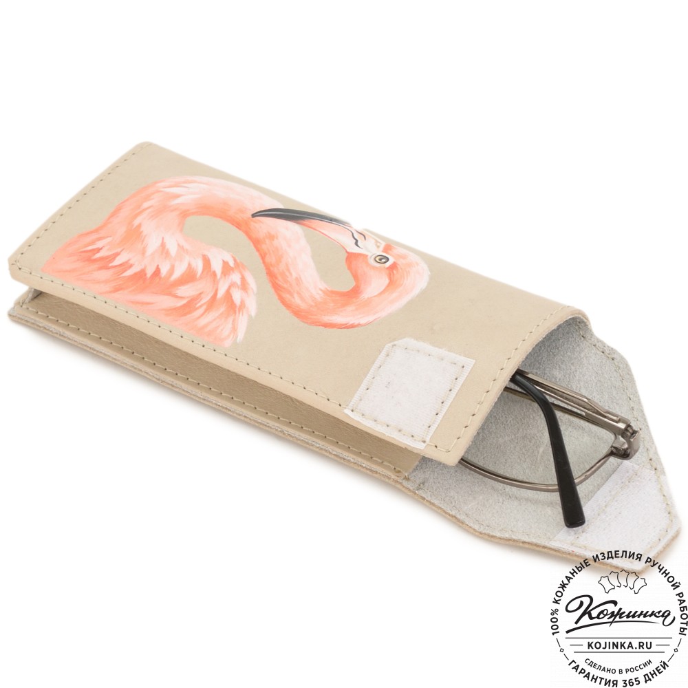 Кожаный футляр для очков "Марокко" "Фламинго"