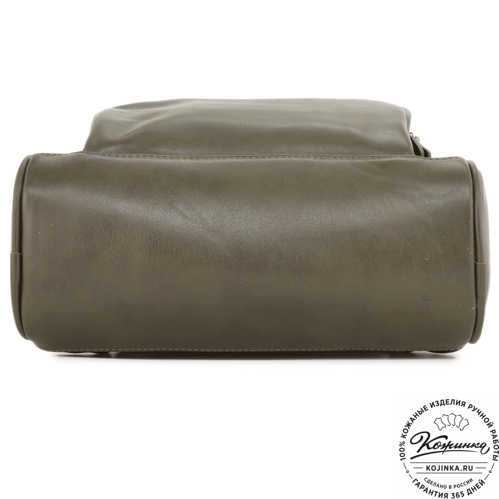 Кожаный рюкзак "Пандора" (хаки гладкая кожа)