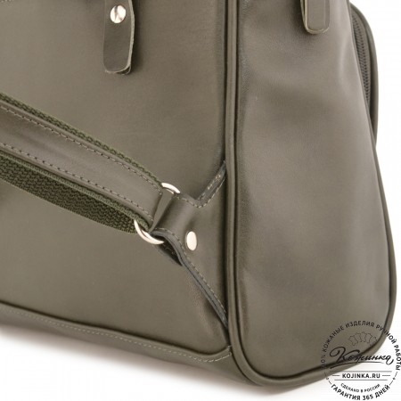 Кожаный рюкзак "Пандора" (хаки гладкая кожа)