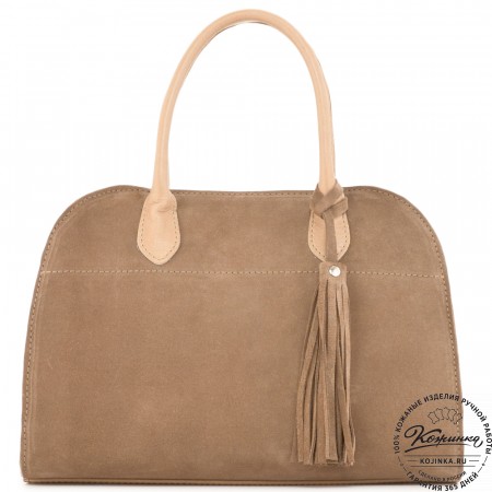 Женская кожаная сумка "Вирджиния" (капучино)