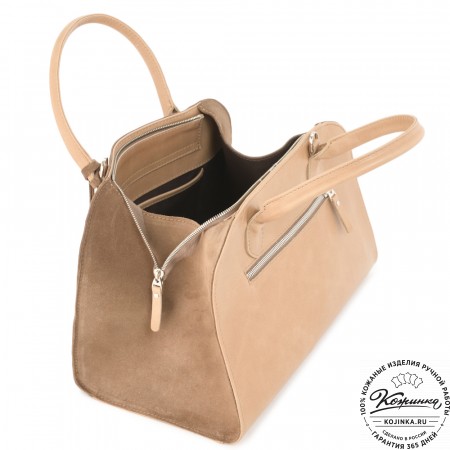 Женская кожаная сумка "Вирджиния" (капучино)