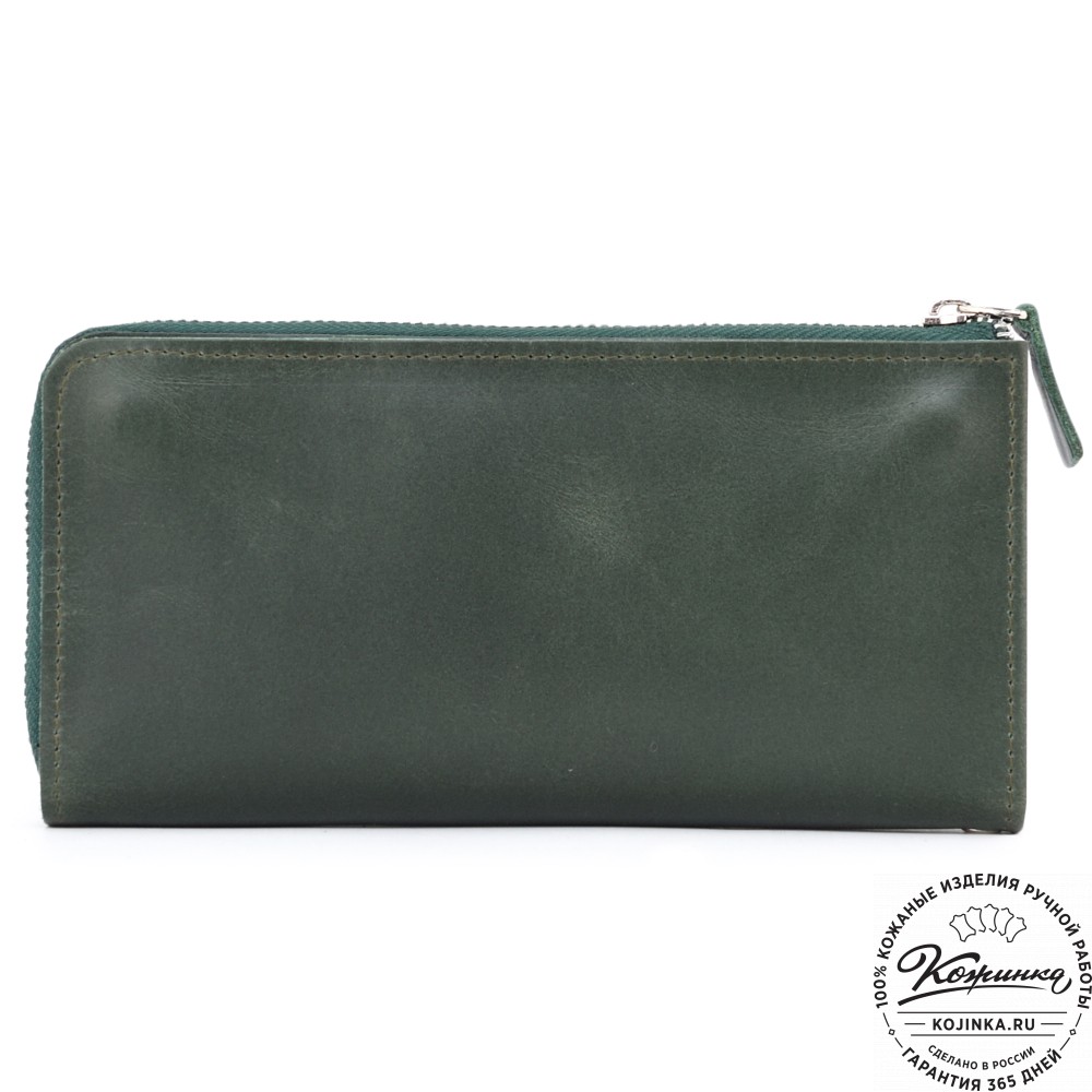 Кожаное портмоне Дублин (зеленый)