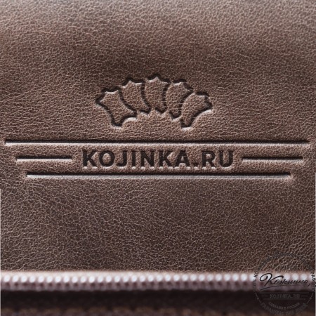 Кожаная барсетка "Фидель" (темно-коричневый антик)