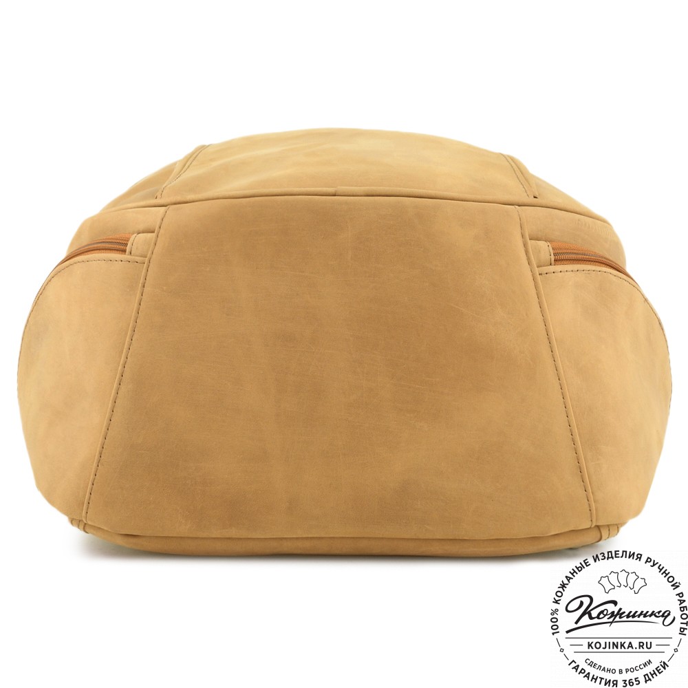 Кожаный рюкзак "Ланселот" (песочный крейзи)