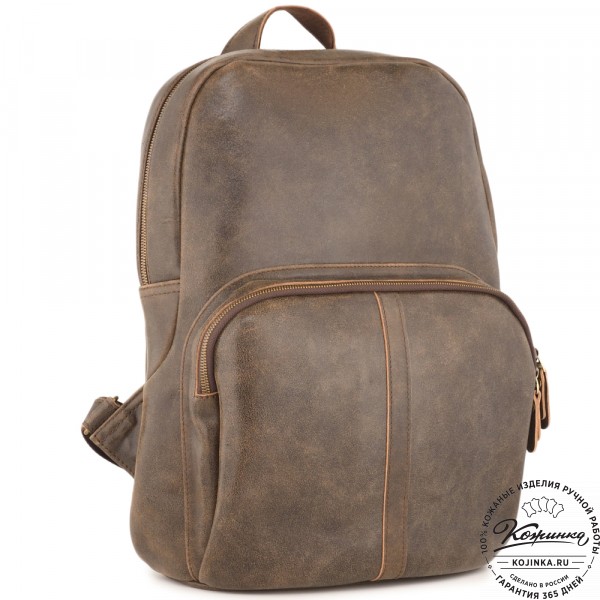 Кожаный рюкзак "Памела XL" (коричневая наппа). фото 1