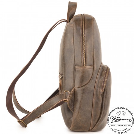 Кожаный рюкзак "Памела XL" (коричневая наппа)