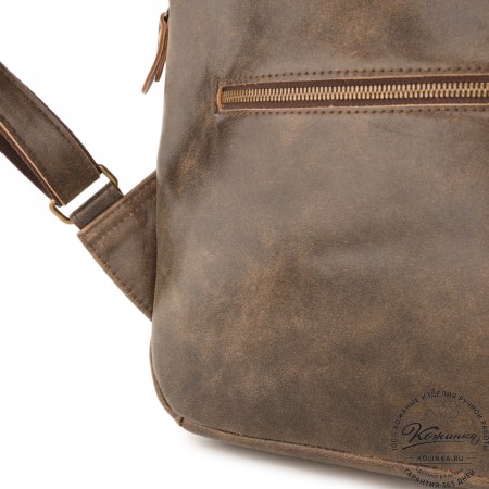 Кожаный рюкзак "Памела XL" (коричневая наппа)