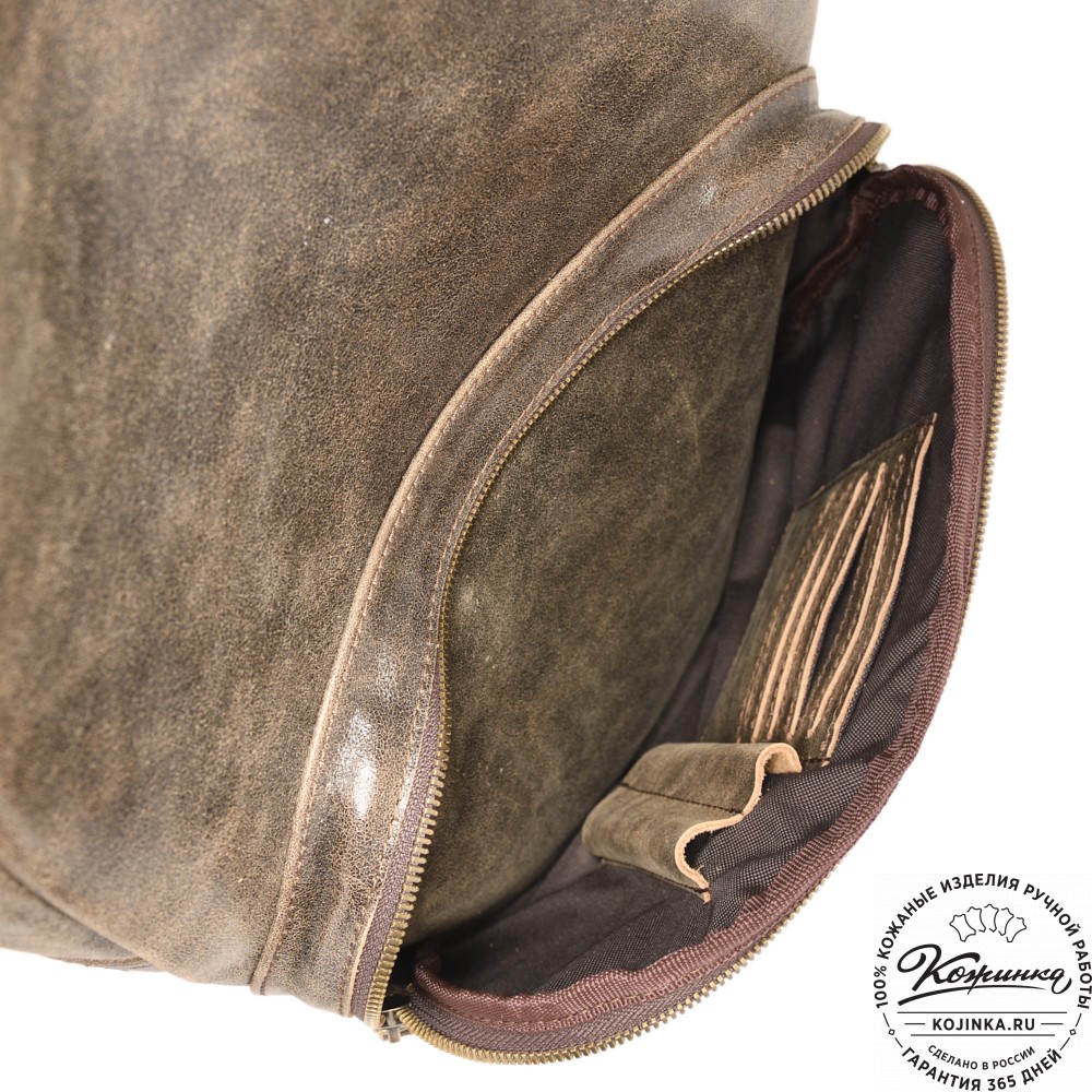 Кожаный рюкзак "Памела XL" (коричневая наппа)