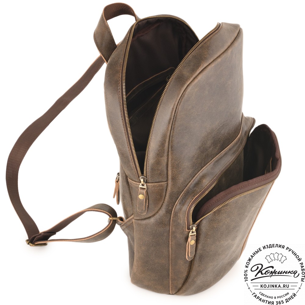 Кожаный рюкзак "Памела XL" (коричневая наппа)