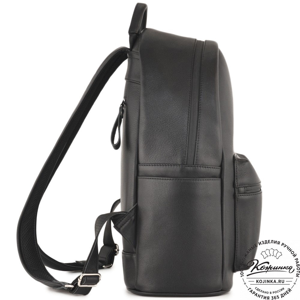 Кожаный рюкзак "Старк" (чёрный)