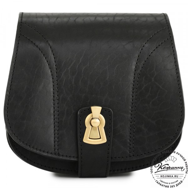 Кожаная сумка ручной работы "Джульетта-нью" (черная). фото 1