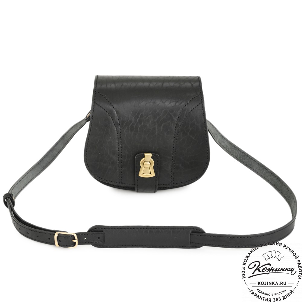 Кожаная сумка ручной работы "Джульетта-нью" (черная)