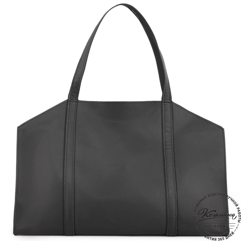 Кожаная шоппер-дровница "Родео" (черный)