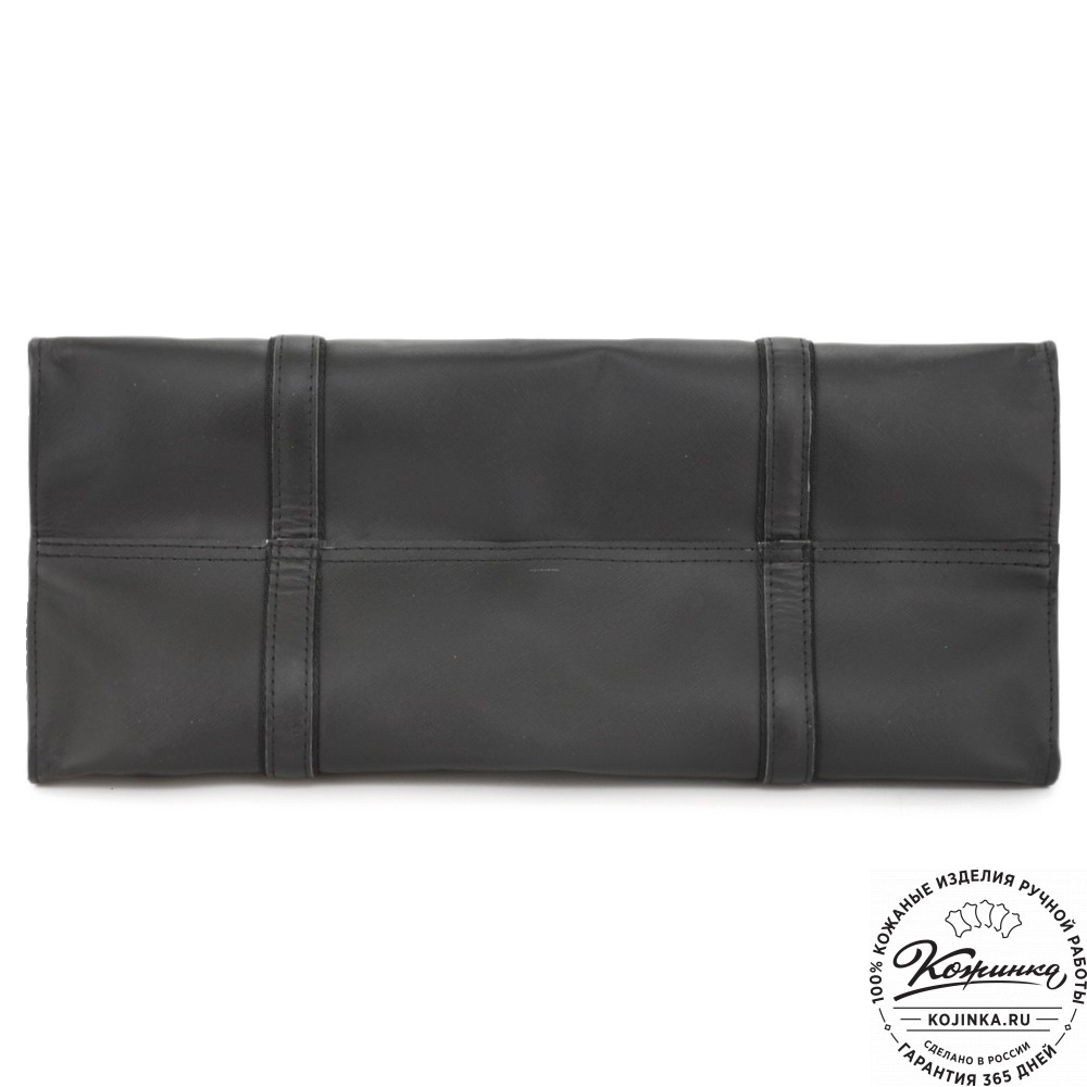 Кожаная шоппер-дровница "Родео" (черный)