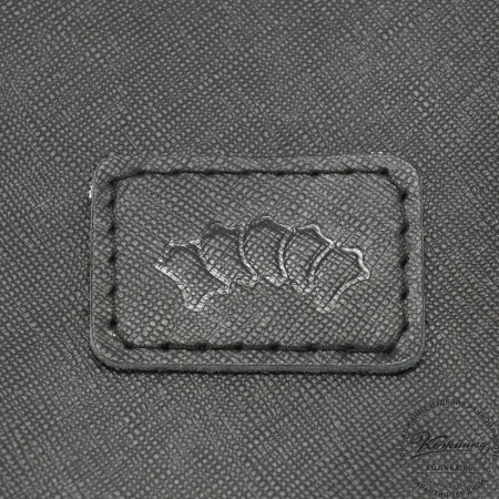 Кожаная шоппер-дровница "Родео" (черный)