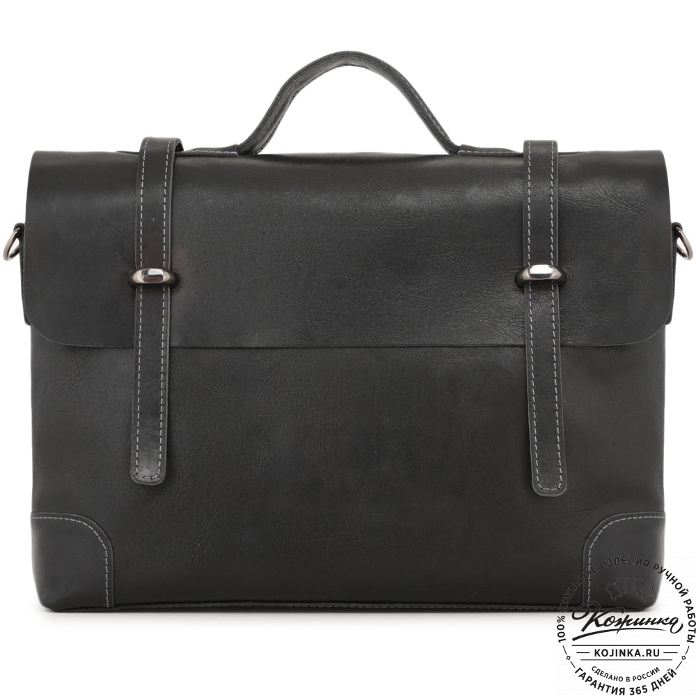 Кожаный портфель "Англетер" (черный)