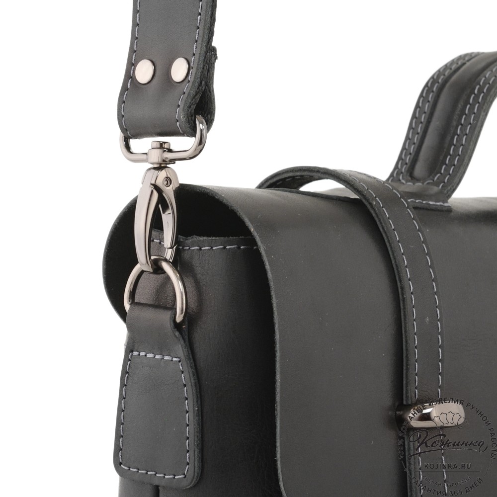 Кожаный портфель "Англетер" (черный)