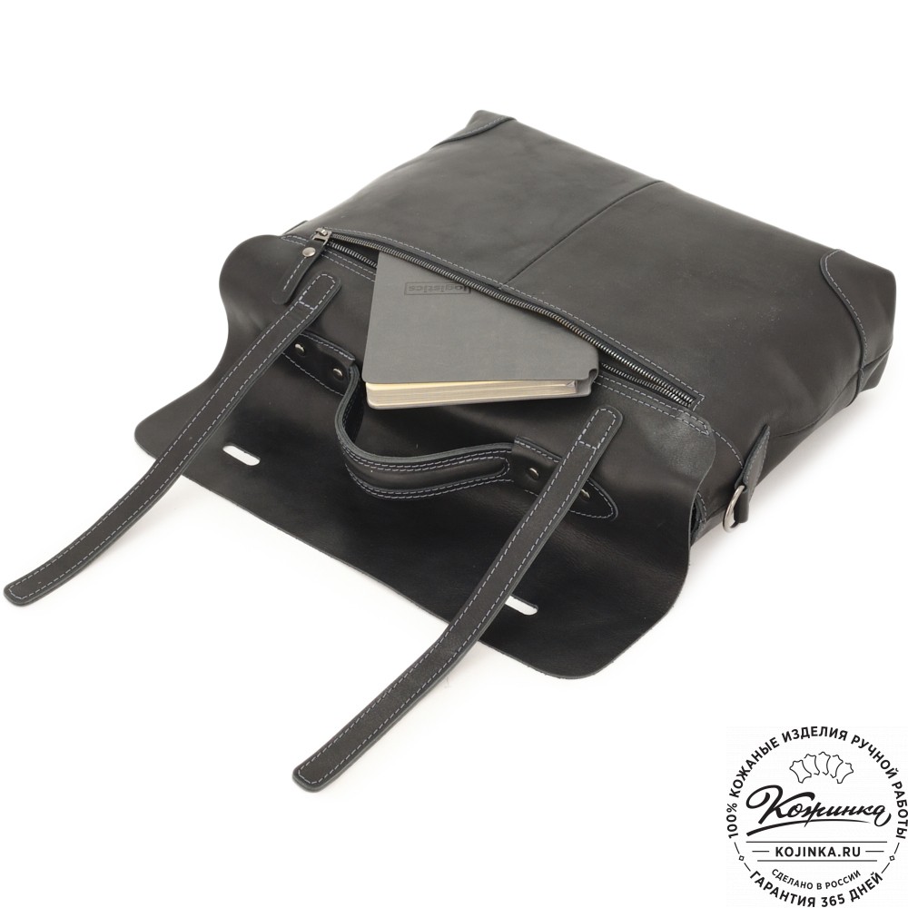 Кожаный портфель "Англетер" (черный)
