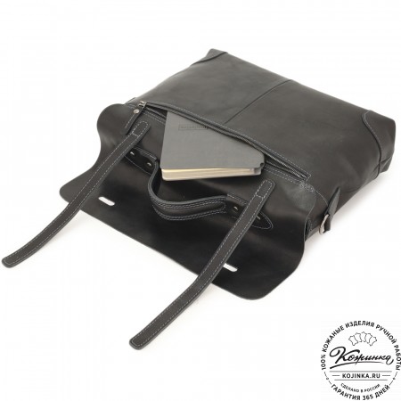 Кожаный портфель "Англетер" (черный)