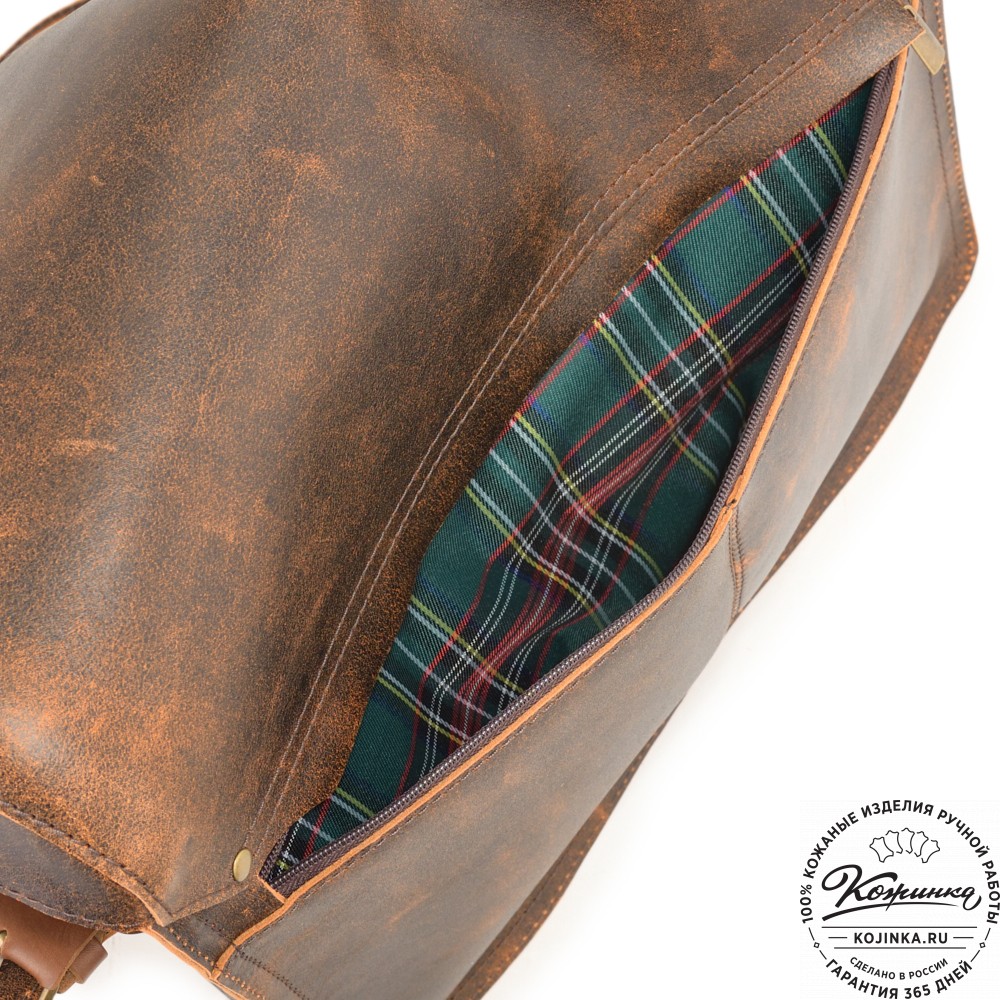 Кожаная сумка "Форман" (коричневый эксклюзив)