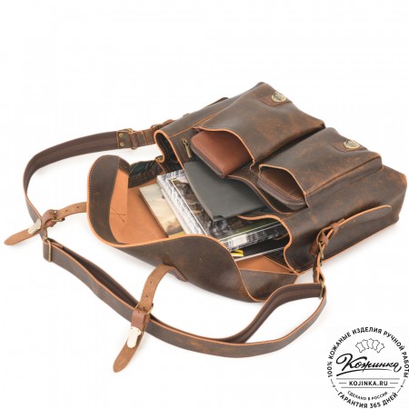 Кожаная сумка "Форман" (коричневый эксклюзив)