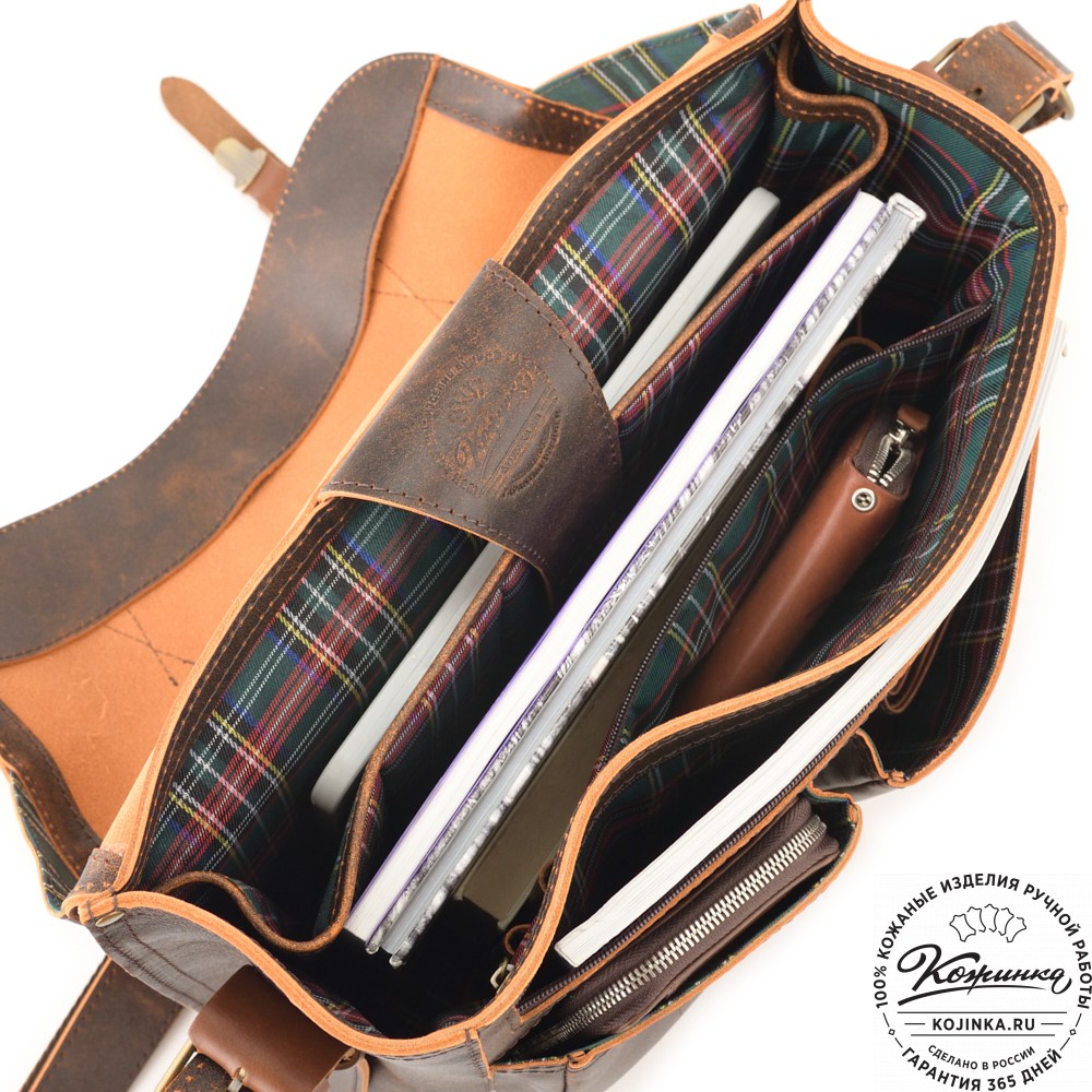 Кожаная сумка "Форман" (коричневый эксклюзив)